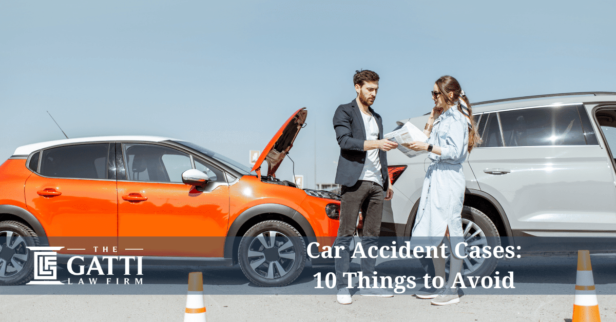 Car Accident Cases: 10 Things to Avoid Saying or Doing After a Crash