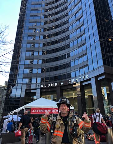 Salem firefighter at Columbia Center