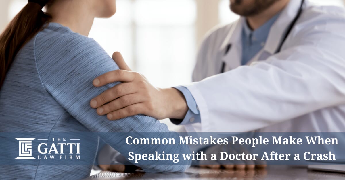 Common Mistakes People Make When Speaking with a Doctor After a Crash