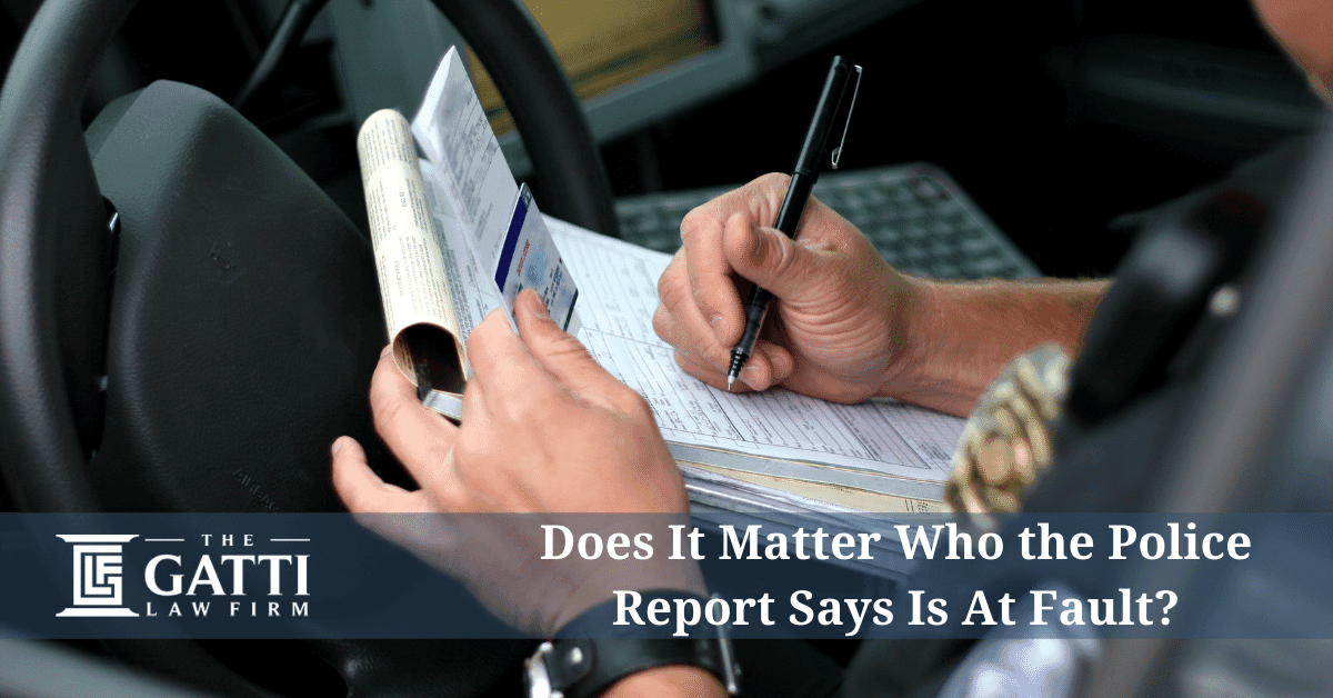 Does It Matter Who the Police Report Says Is At Fault?