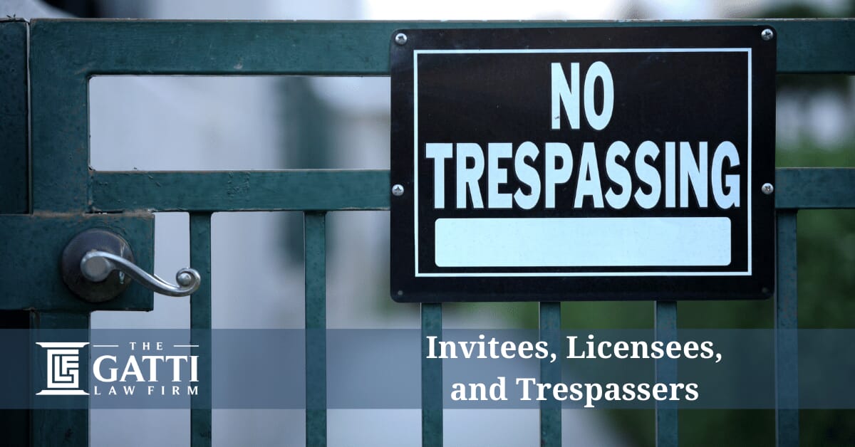 Invitees, Licensees, and Trespassers